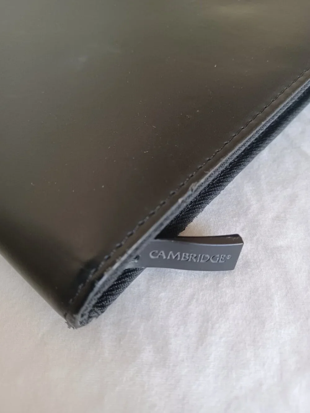 Cambridge Portfolio Organizer with Zipper, Black